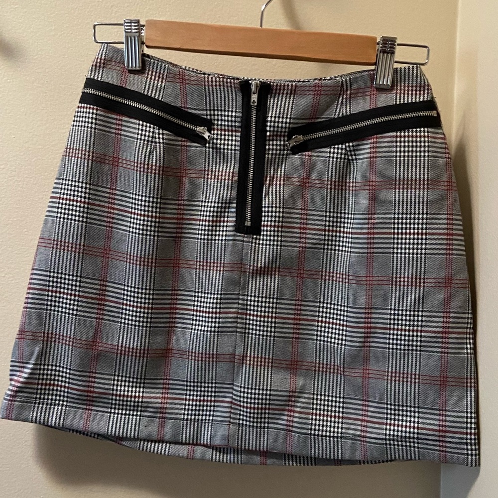 Cooperative brand houndstooth print mini skirt